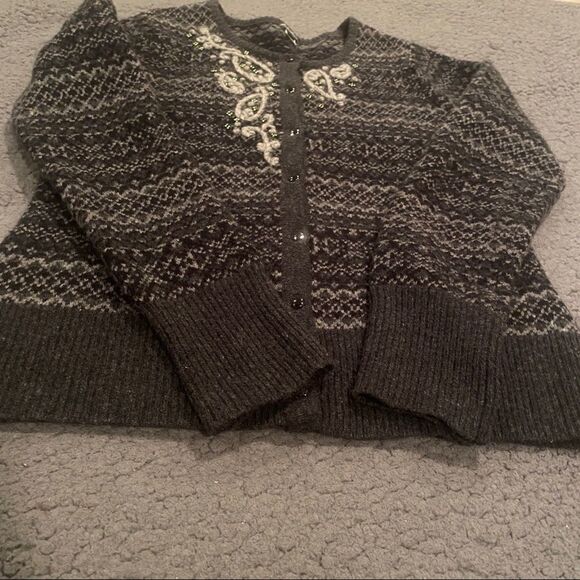 Eddie Bauer Lambswool Cardigan - Picture 2 of 15